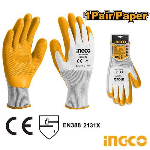 Рукавички з латексним покриттям, XL INGCO INDUSTRIAL HGVL08-XL
