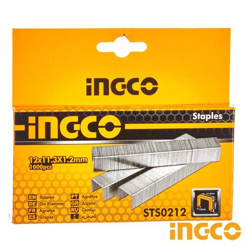 Скоби для степлера тип-140 12×1,2 мм 1000 шт INGCO STS0212
